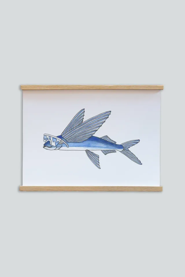 LAKOR Fly Fish Poster White Onesize 250g Papier