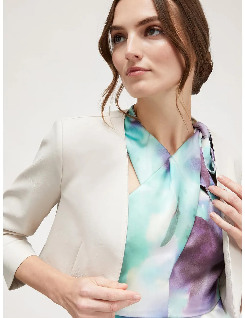 Motivi Bolero-Jacke beschichtet Dreiviertelarm