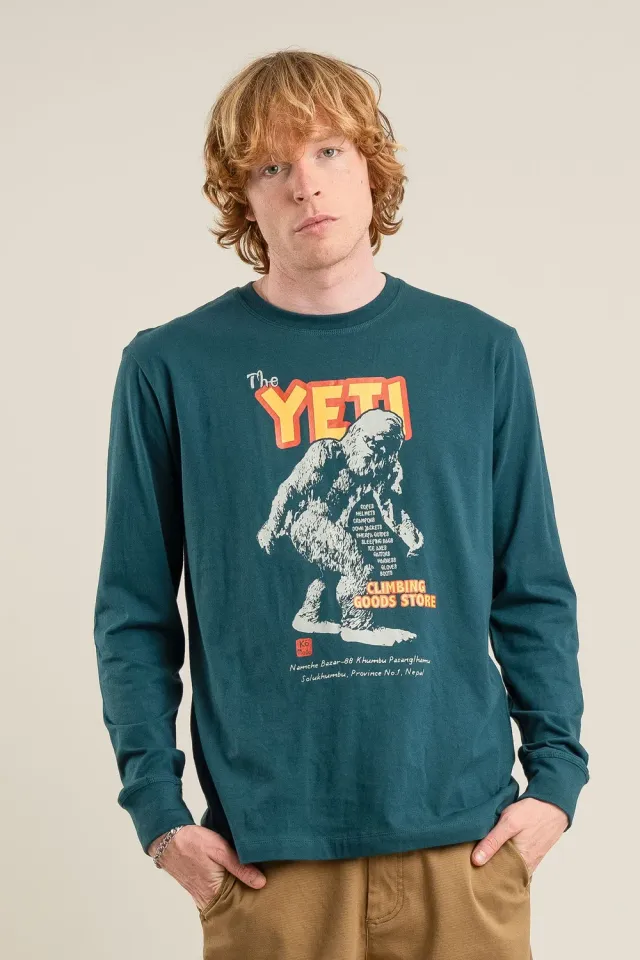 Komodo Yeti T-Shirt Herren teal aus Bio-Baumwolle