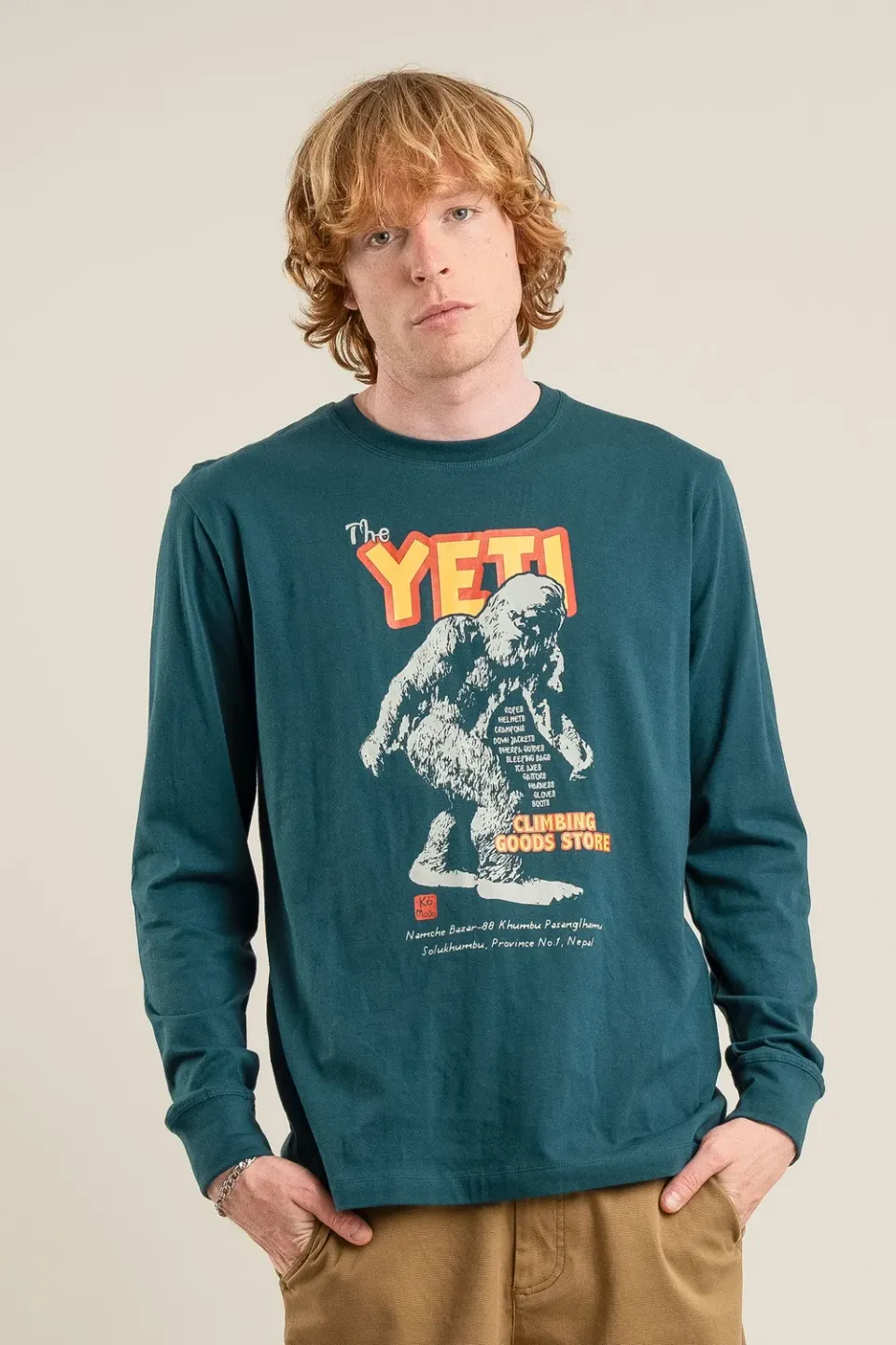 Komodo Yeti T-Shirt Herren teal aus Bio-Baumwolle