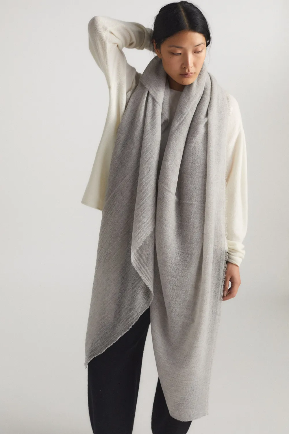 Oyuna Esra Wrap Stola Mist federleicht