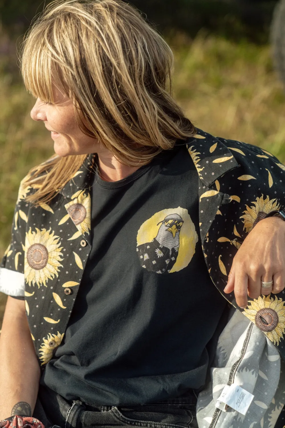 LAKOR Sunshine Seagull T-Shirt Moonless Night Bio