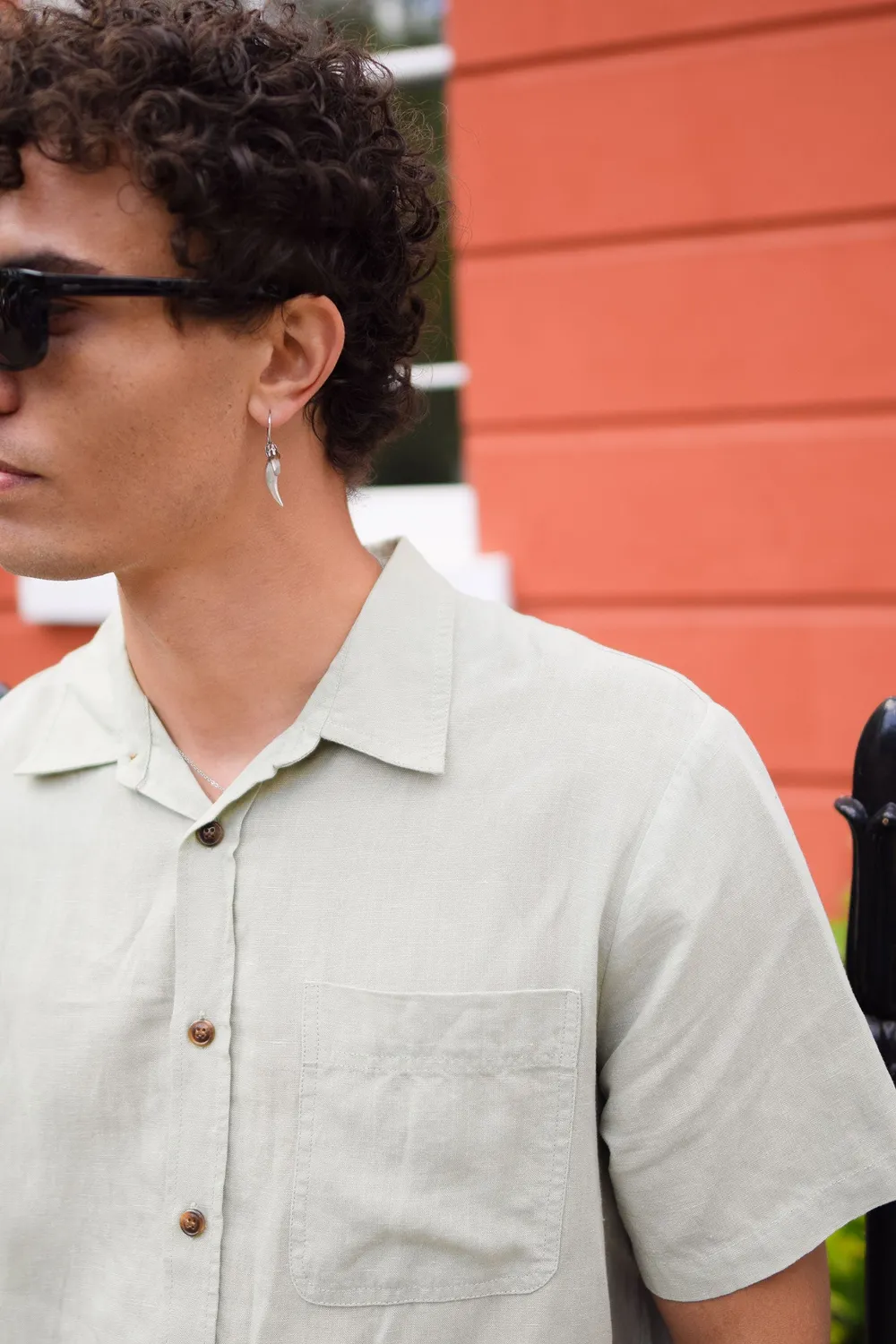 Komodo Loyle Hemd Tencel Leinen Salbei Herren