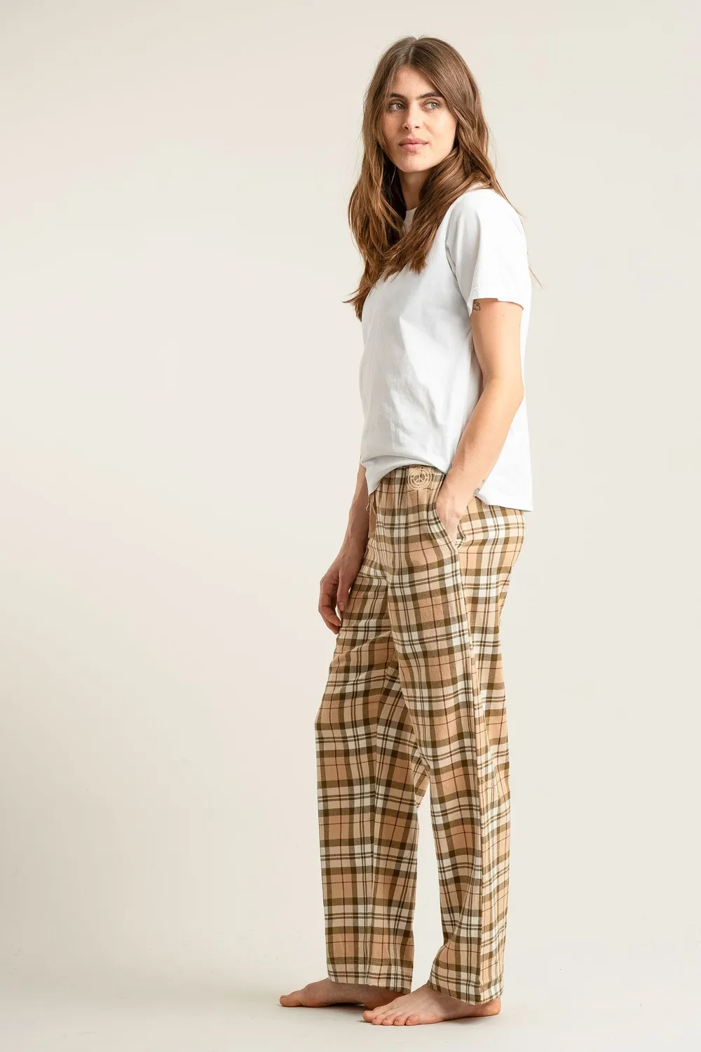 Komodo Jim Jam Pyjamahose Bio-Baumwolle Sand Damen