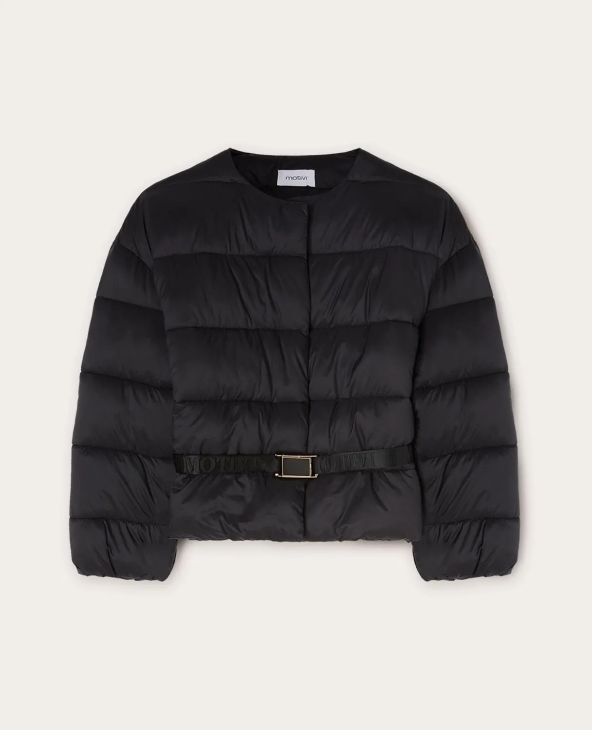 Motivi wattierte Bomberjacke mit Gürtel Polyamid