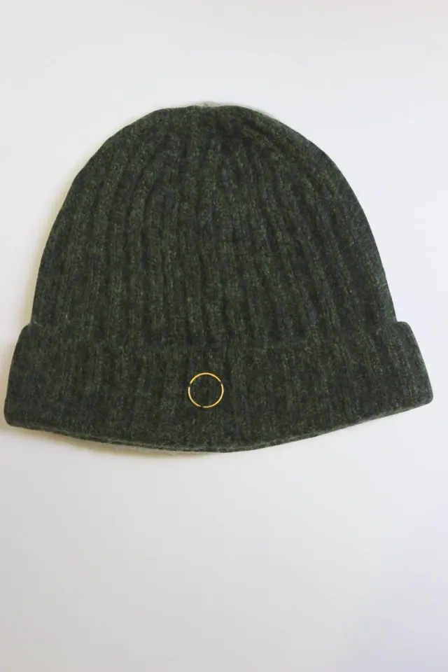 Oyuna Orb Mütze Pine Jet Cashmere-Seide