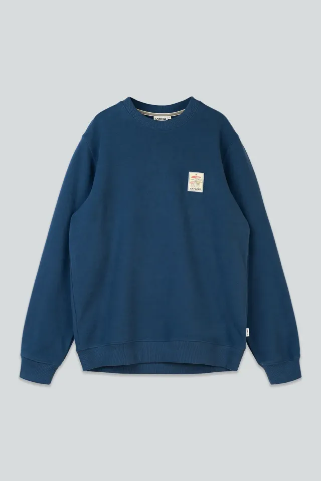 LAKOR Mushroom Trio Crewneck Sweatshirt Insignia Blue Bio-Baumwolle