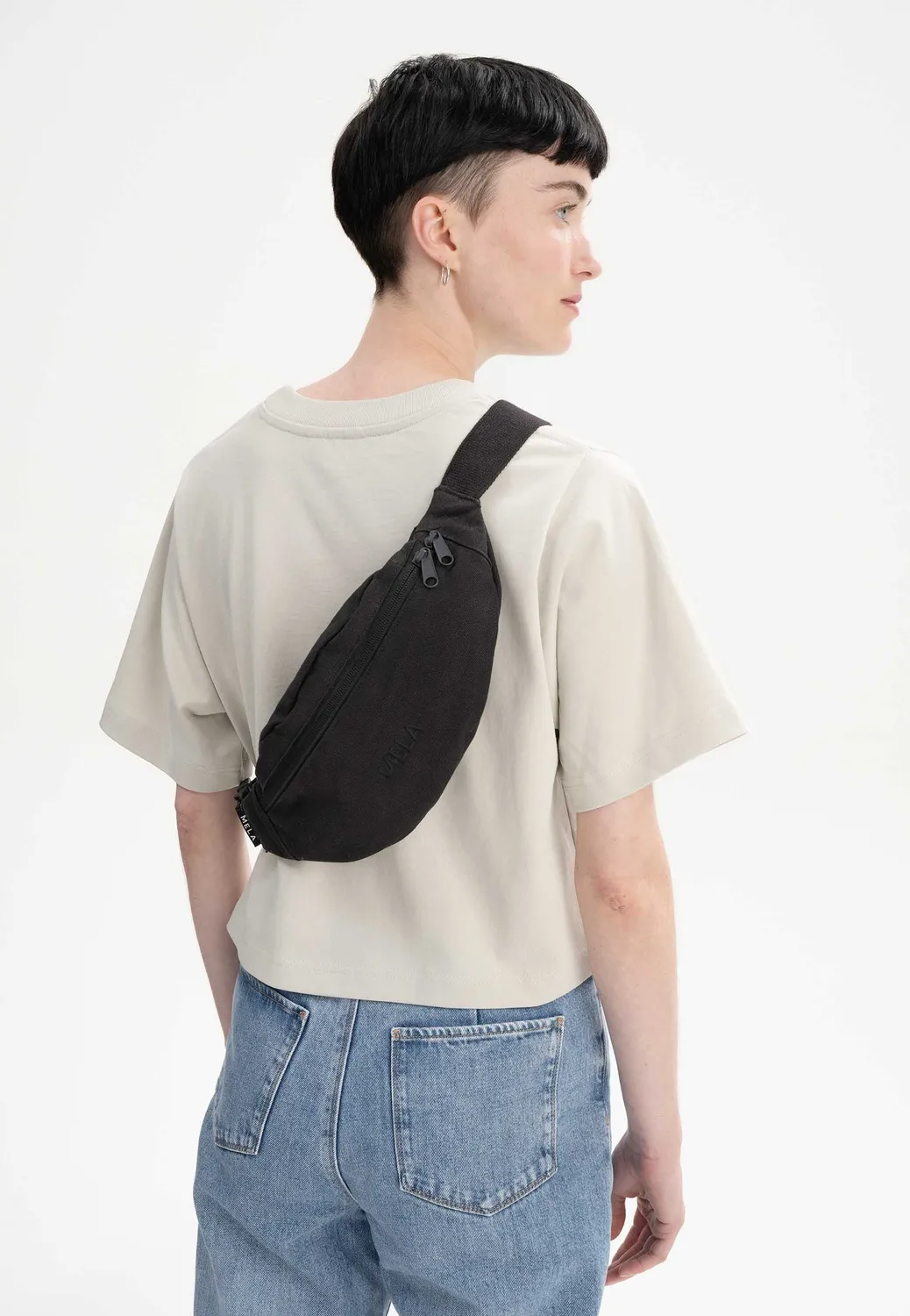 MELA Hip Bag Bauchtasche all black Canvas