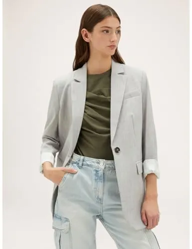 Motivi Einreihiger Blazer grau Gr.44 Viskose