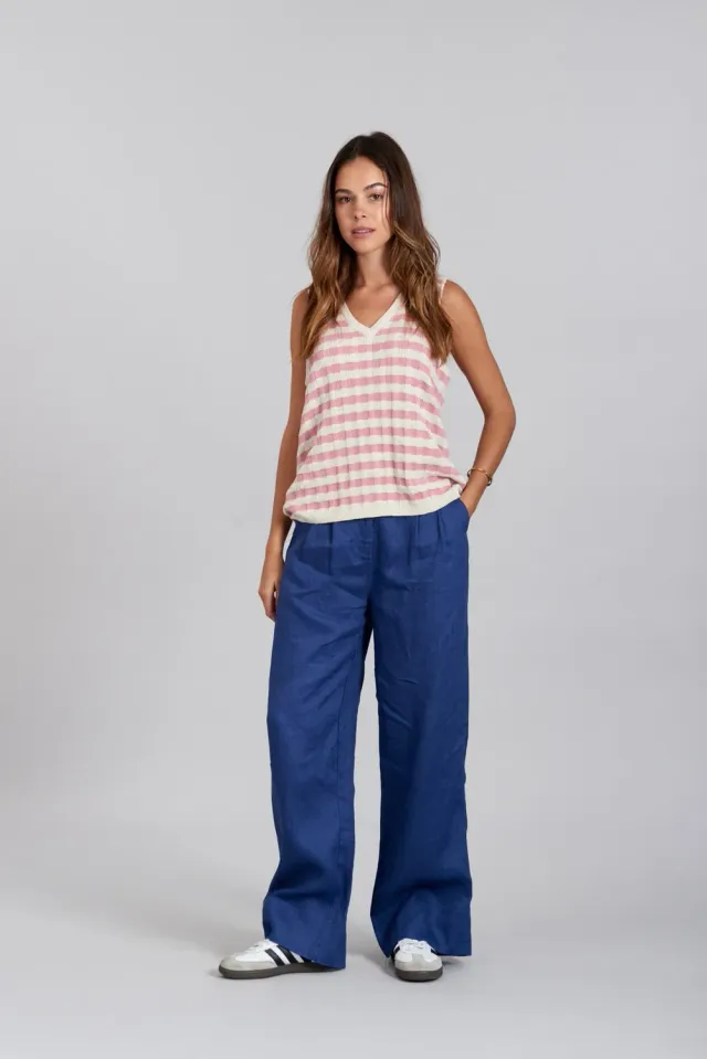 Komodo Lion Leinenhose Navy Damen