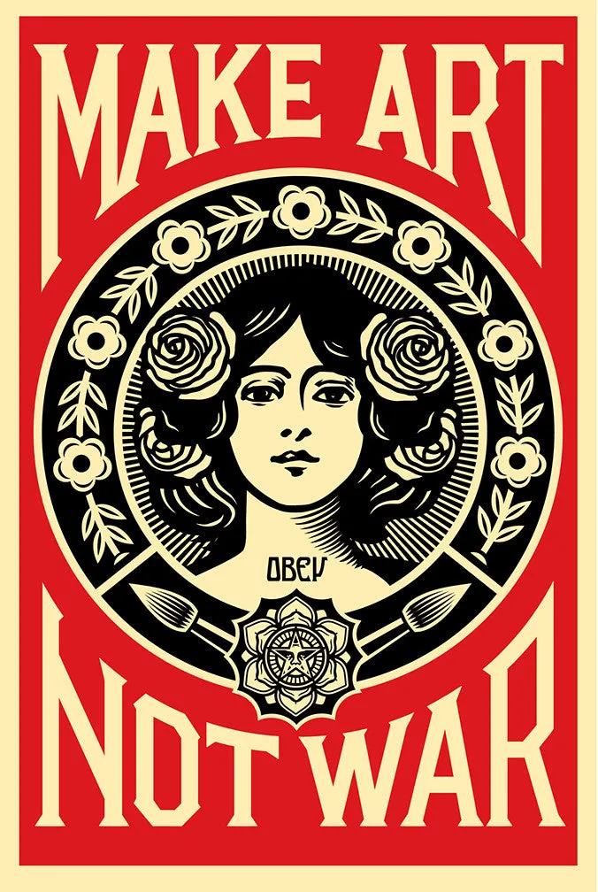 Obey Make Art Not War Kunstdruck signiert 91x61 cm
