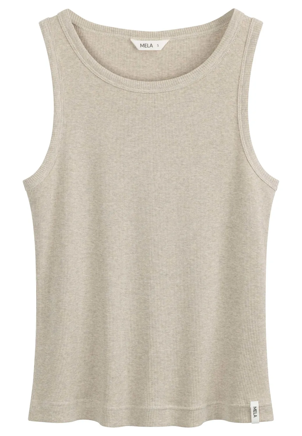 MELA DRISNA Ripp Tanktop schwarz aus Baumwolle