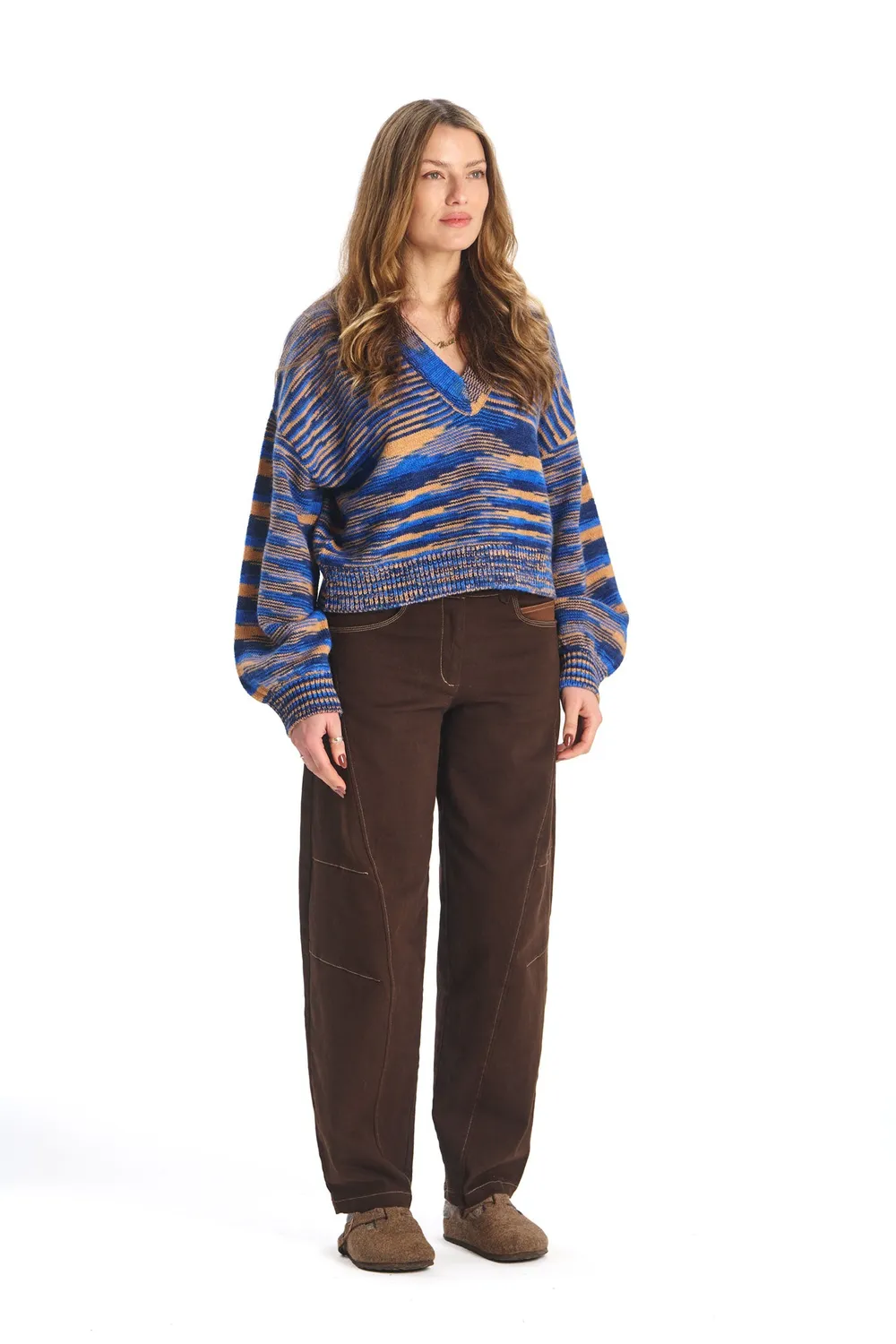 Komodo Faith Pullover Blau Space Dye Lammwolle