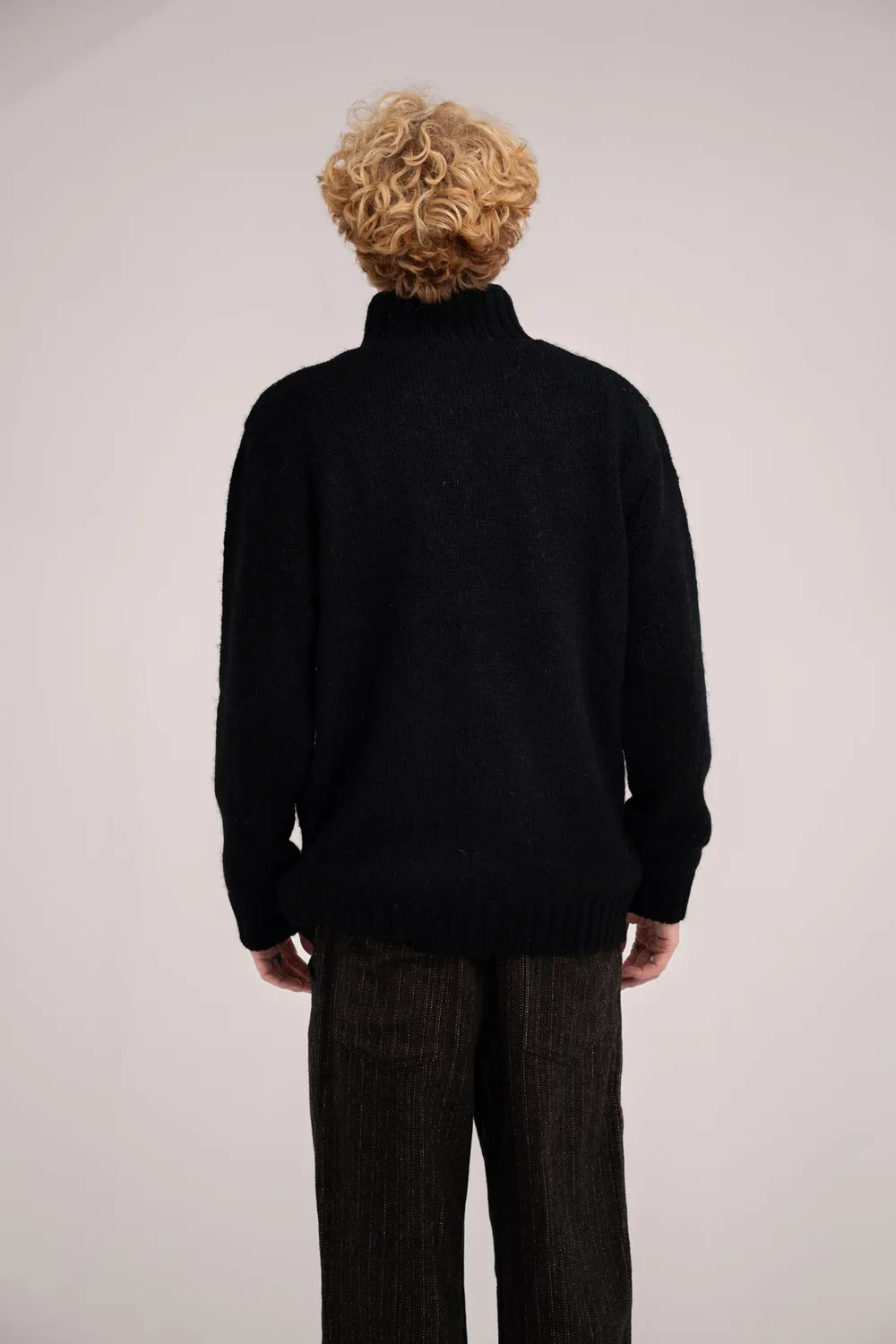 KOMODO BUNJI Wolljacke Herren Schwarz Lambswool