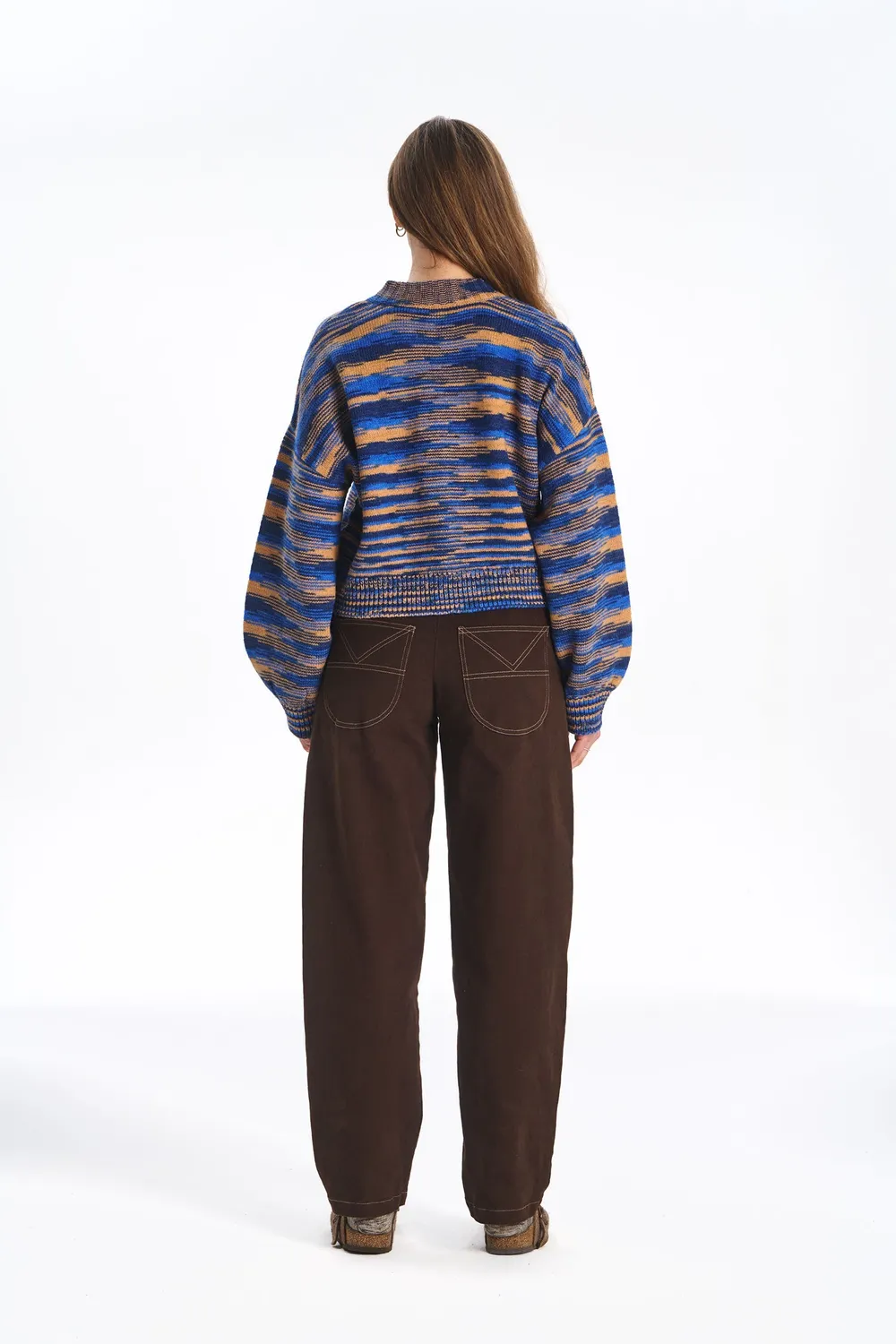 Komodo Faith Pullover Blau Space Dye Lammwolle