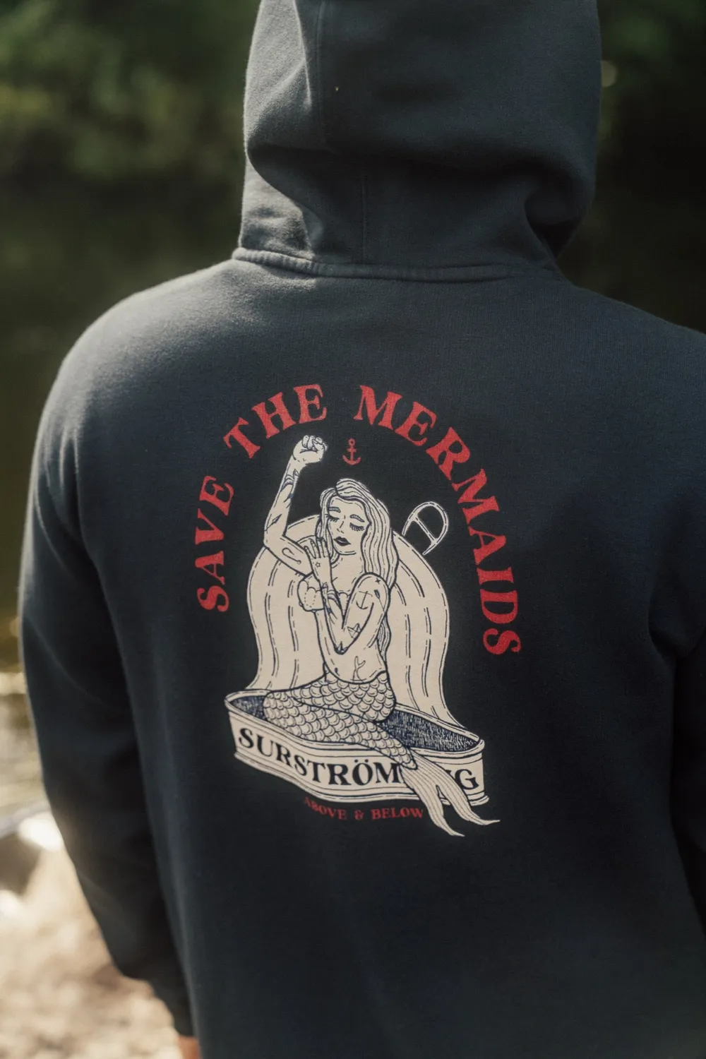 LAKOR Save The Mermaids Blueberry Hoodie Rückenprint