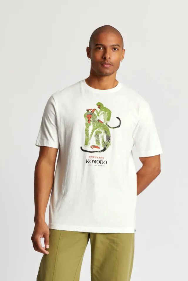Komodo Monkeys T-Shirt Off White Bio-Baumwolle