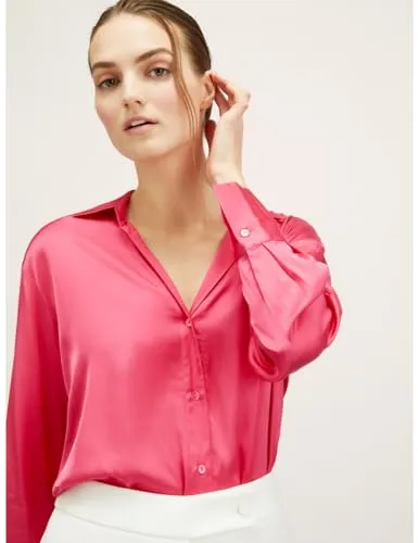 Motivi Satin-Hemdbluse Bluse uni langarm