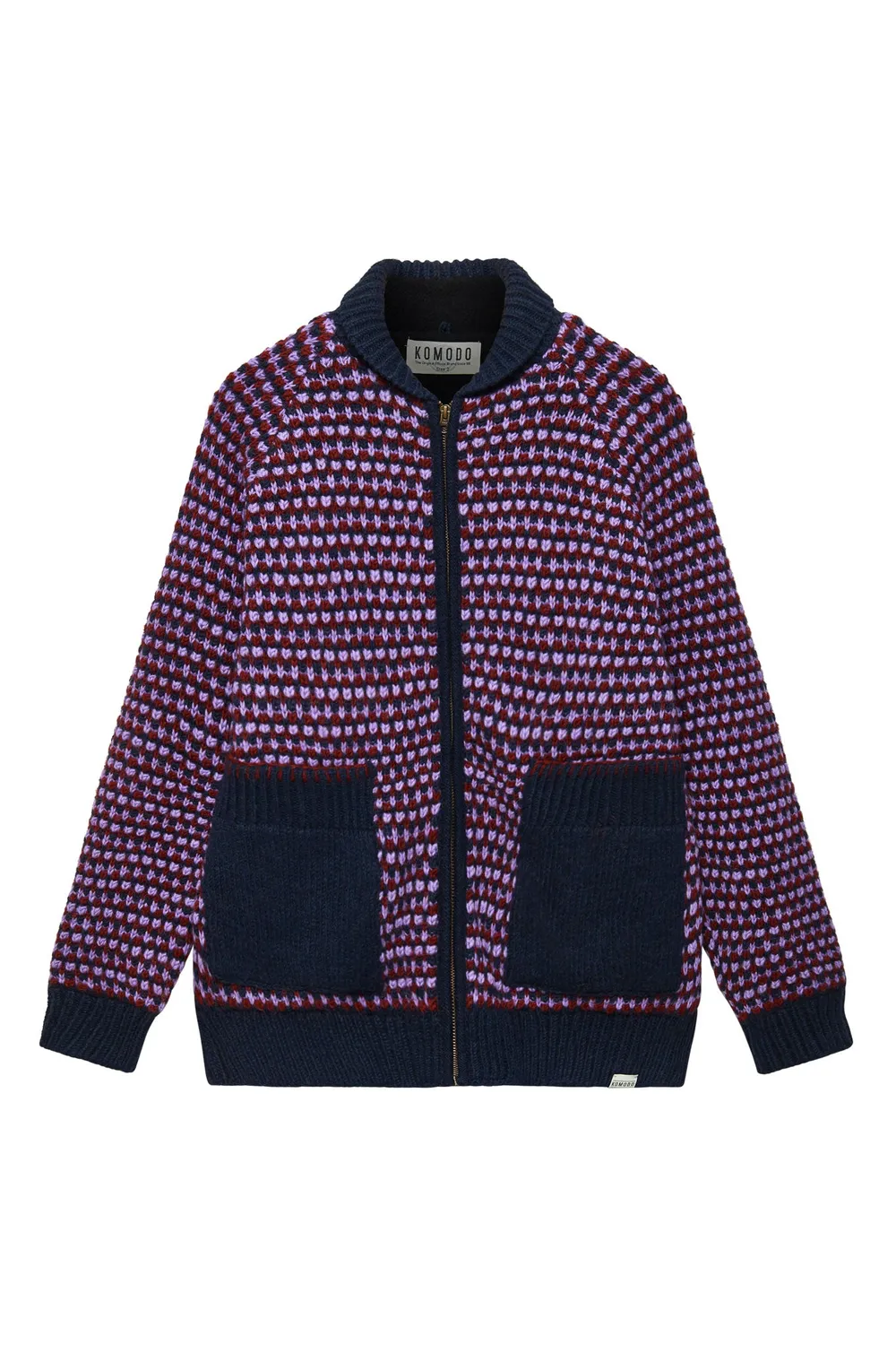 Komodo Twist Knot Wolljacke Lavendel Gr. 38 Lammwolle