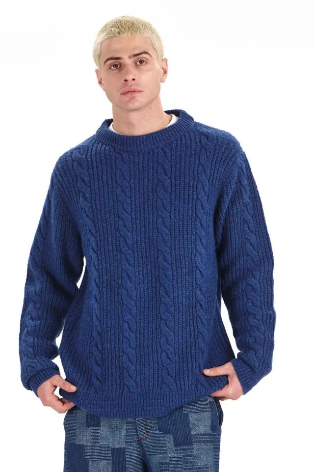 Komodo Marley Pullover Lammwolle Navy Herren