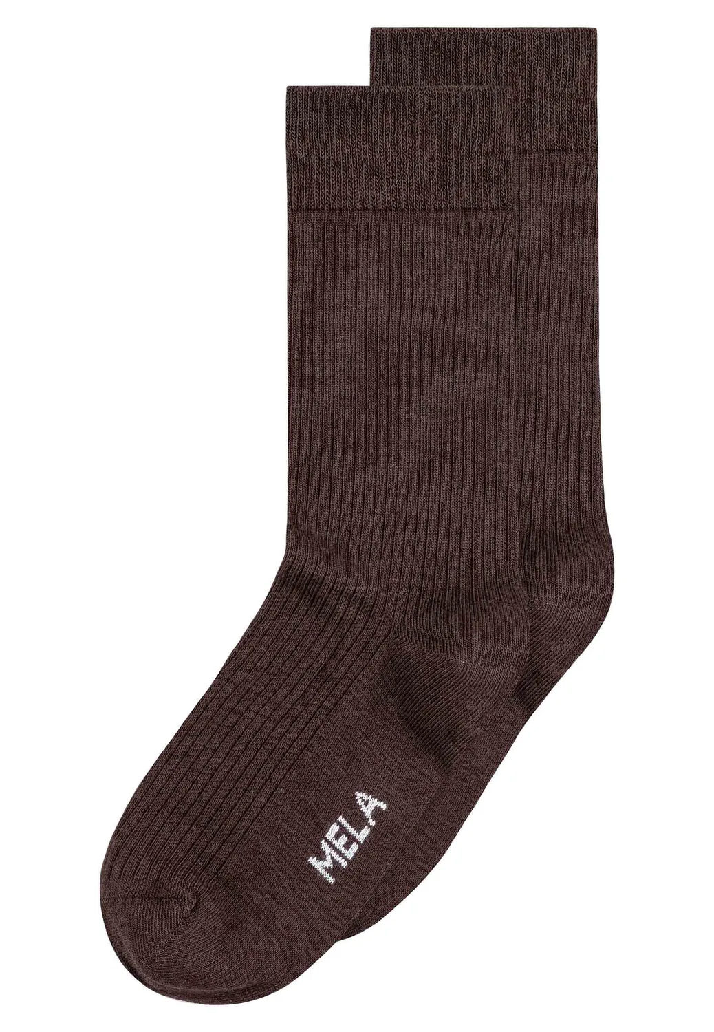 MELA Gerippte Socken 2 Paare weiß 39-42 Bio-Baumwolle