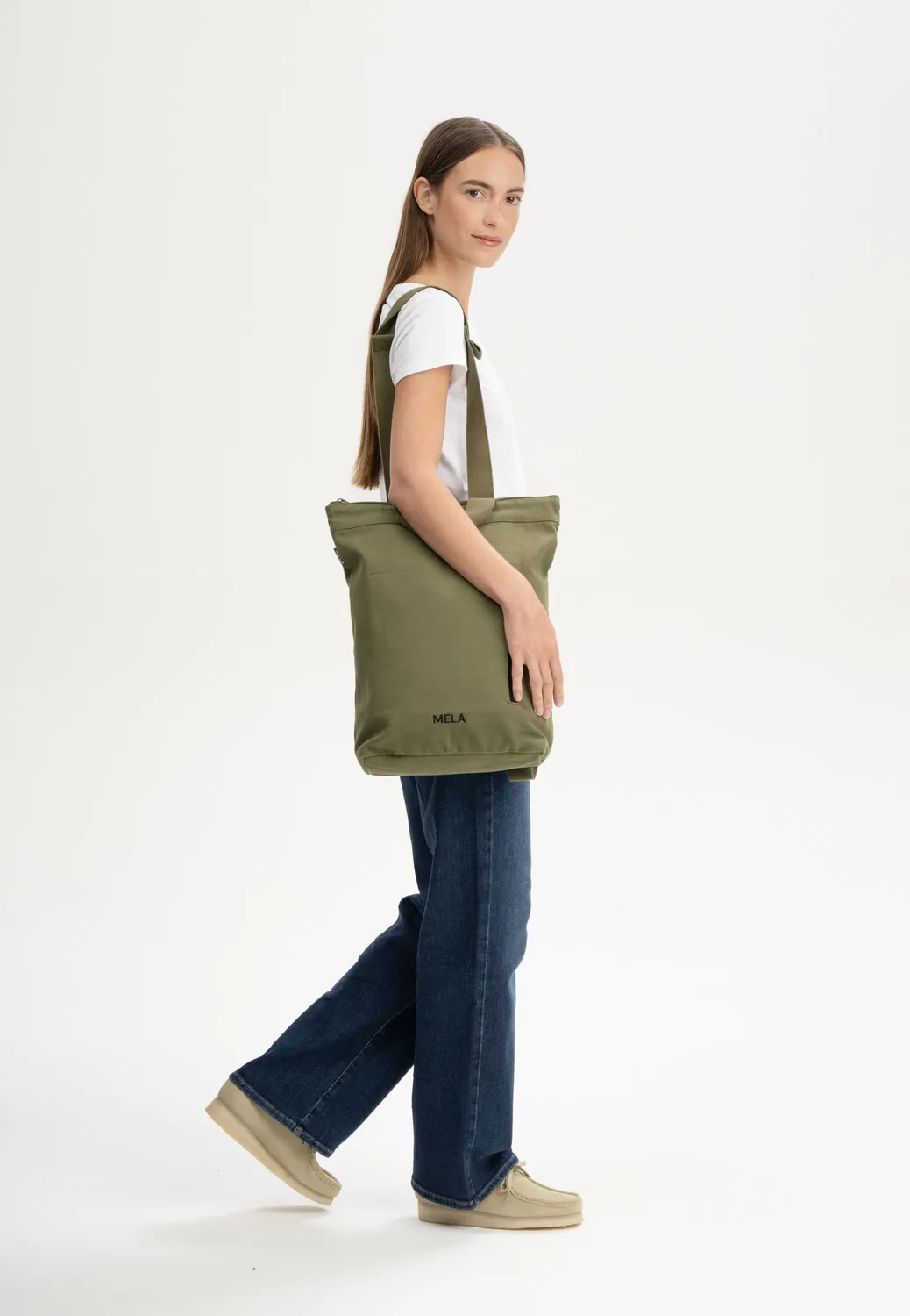MELA ANIL Hybrid-Rucksack nougat 13 Liter Canvas