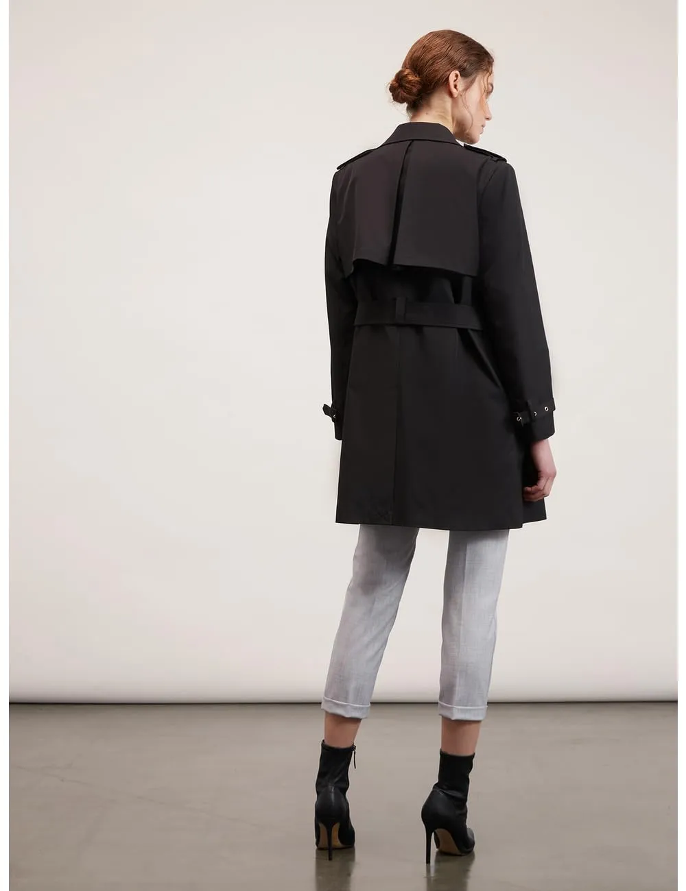 Motivi Trenchcoat mittellang schwarz Größe 44