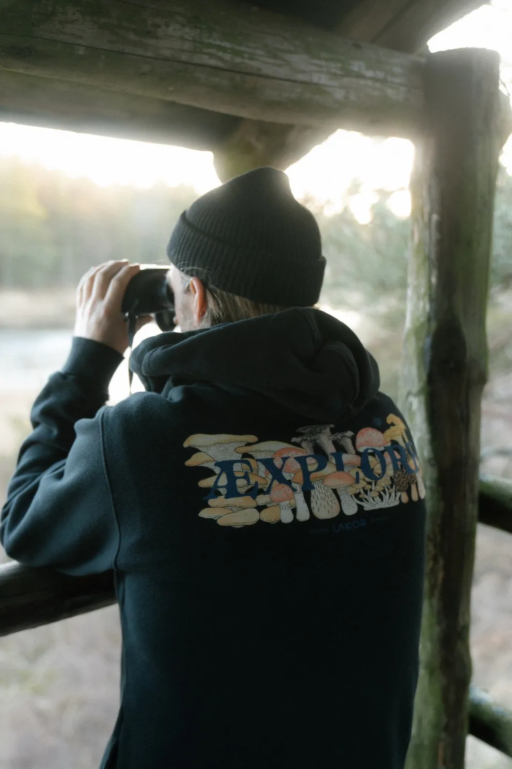 LAKOR Mushroom Forest Hoodie Moonless Night Bio-Baumwolle