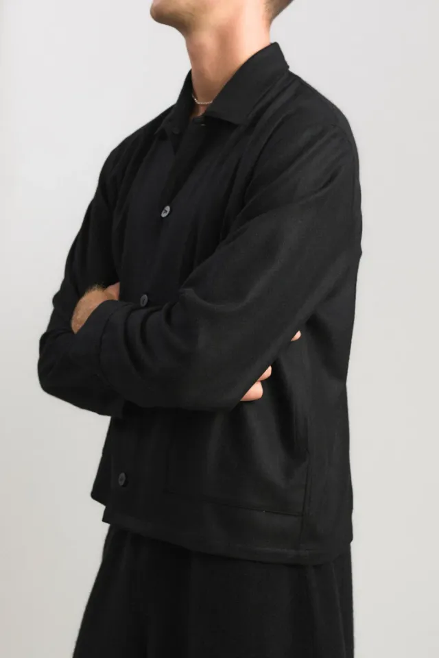 Oyuna Taru Hemdjacke Nero aus Kaschmir