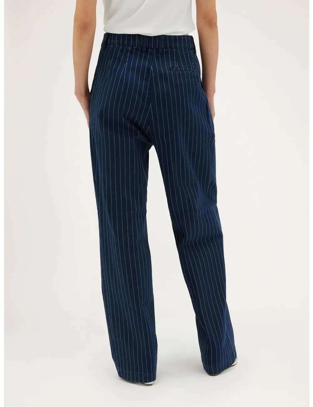 Motivi Palazzo Nadelstreifen-Denim Jeans weit gestreift