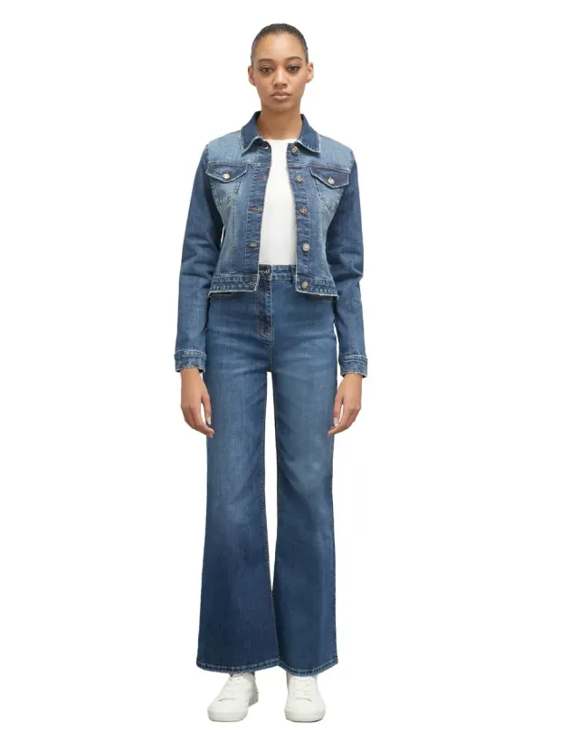 Motivi Denim-Blousonjacke Jeansjacke mittelblau