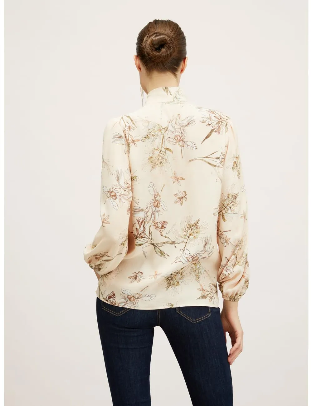 Motivi Bluse Schleife Blumenmuster Musselin
