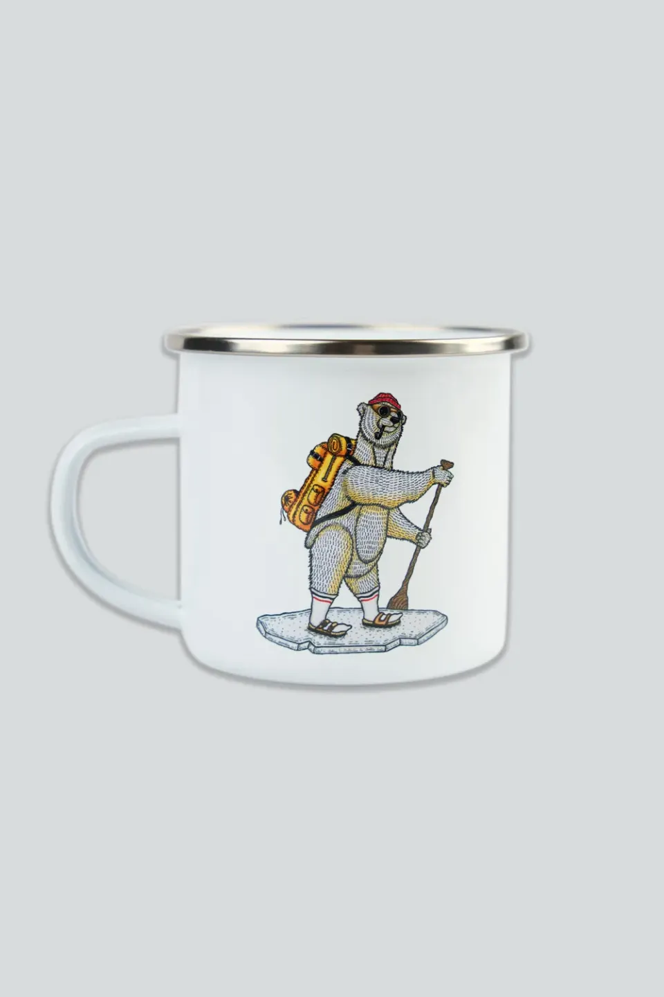 LAKOR Ice Bear SUP Emaillebecher Weiß Eisen