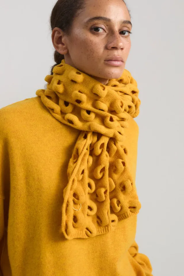 Oyuna Nodo Halswärmer Amber 3D-Strick aus Cashmere