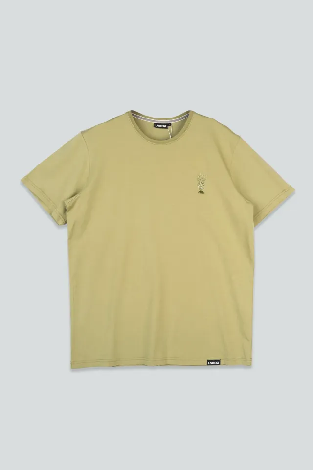 LAKOR Stenbanken T-Shirt Mosstone Bio-Baumwolle