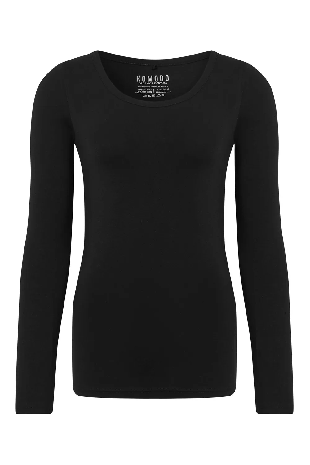 KOMODO DARCEY Top Schwarz Bio-Baumwolle Elastan