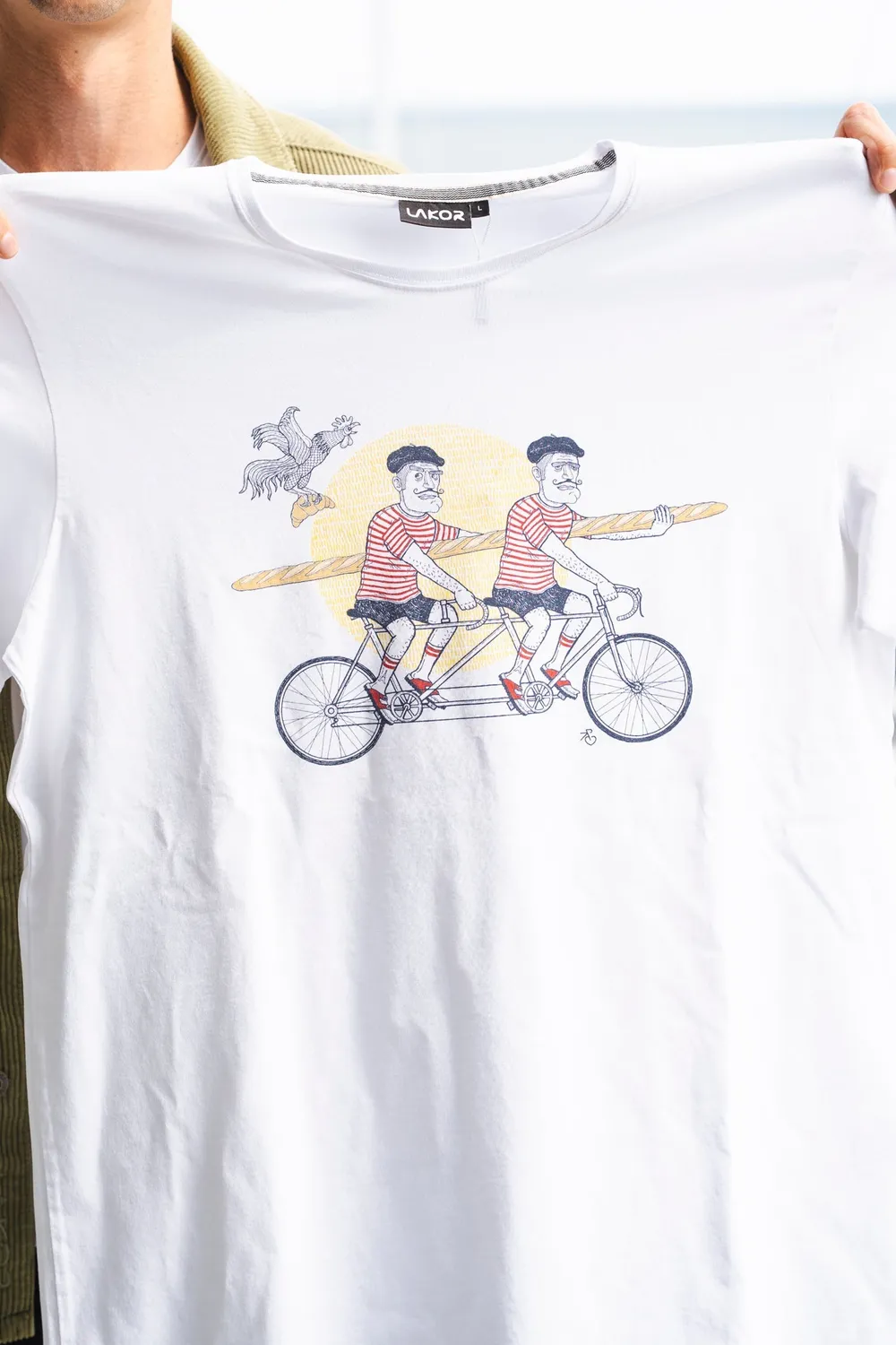 LAKOR Social Cyclist T-Shirt Star White Bio-Baumwolle