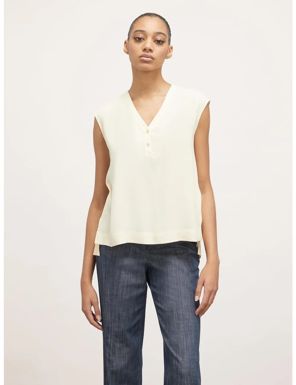 Motivi Ärmellose Bluse XS Viskose Kimono-Schnitt