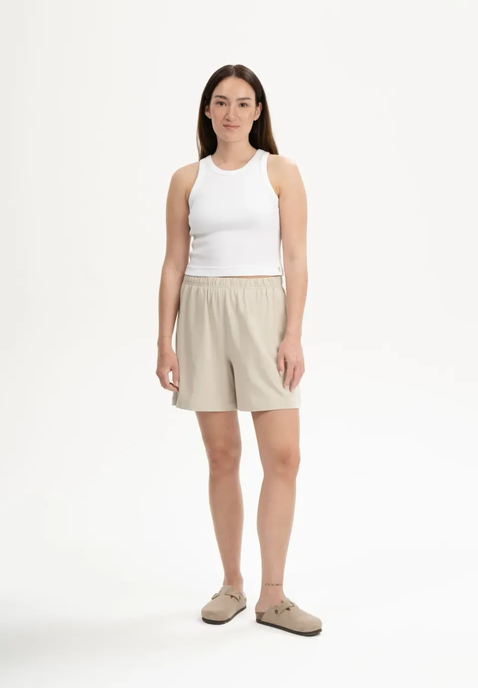 MELA JIVIKA Jersey Shorts schwarz aus schwerem Bio-Jersey