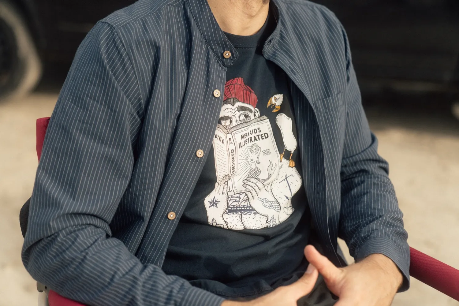 LAKOR Uncensored T-Shirt Blueberry Bio-Baumwolle