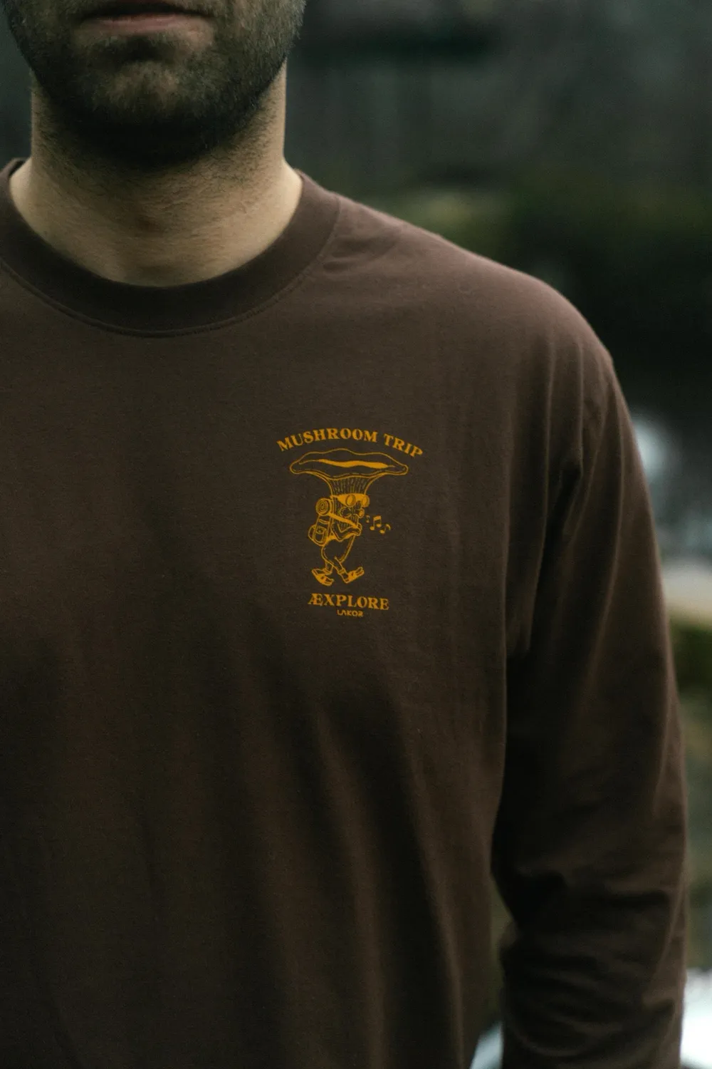 LAKOR Chanterelle Trip Boxfit Longsleeve Chicory Coffee Bio