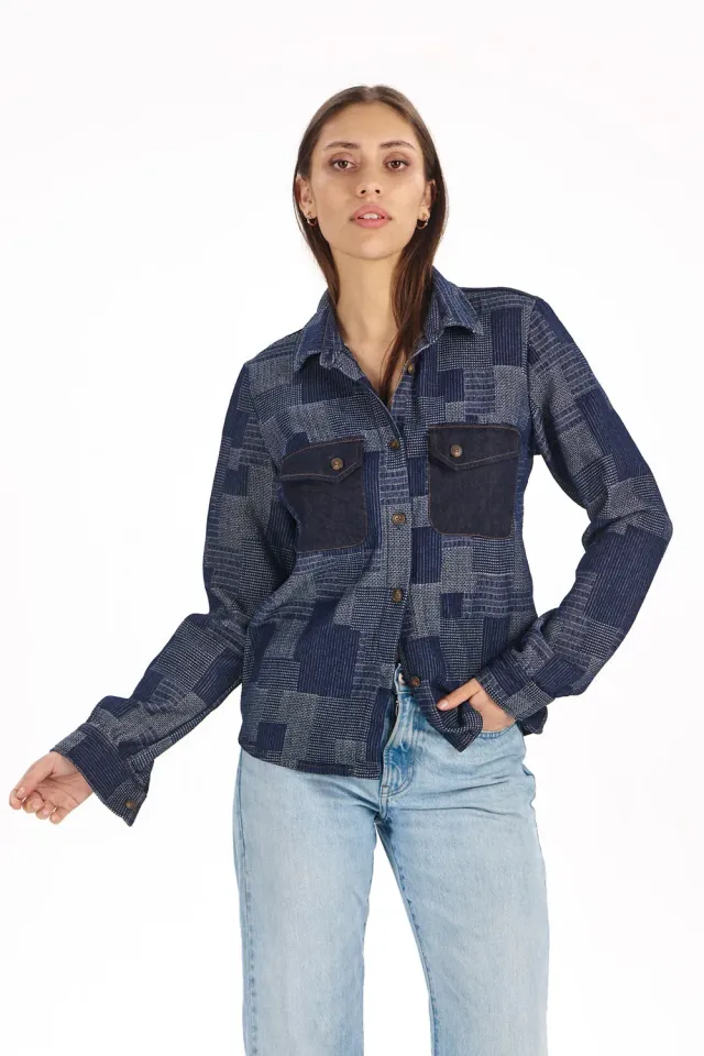 KOMODO STELLA Overshirt Bio-Baumwolle Denim