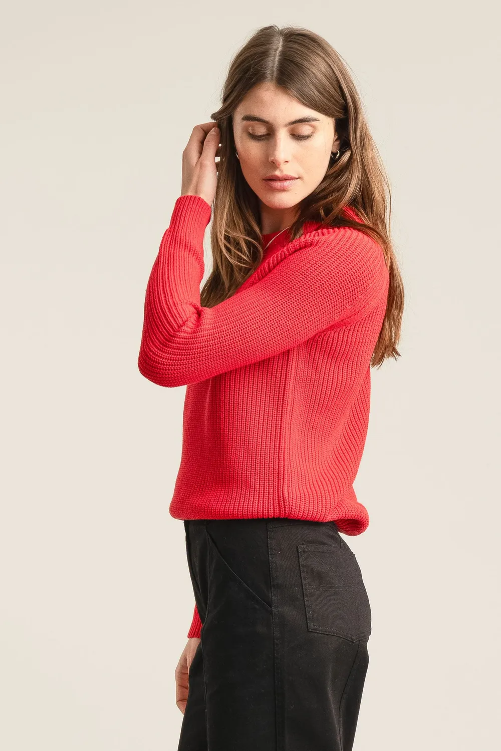 Komodo Sergio Pullover Rot Bio-Baumwolle Damen