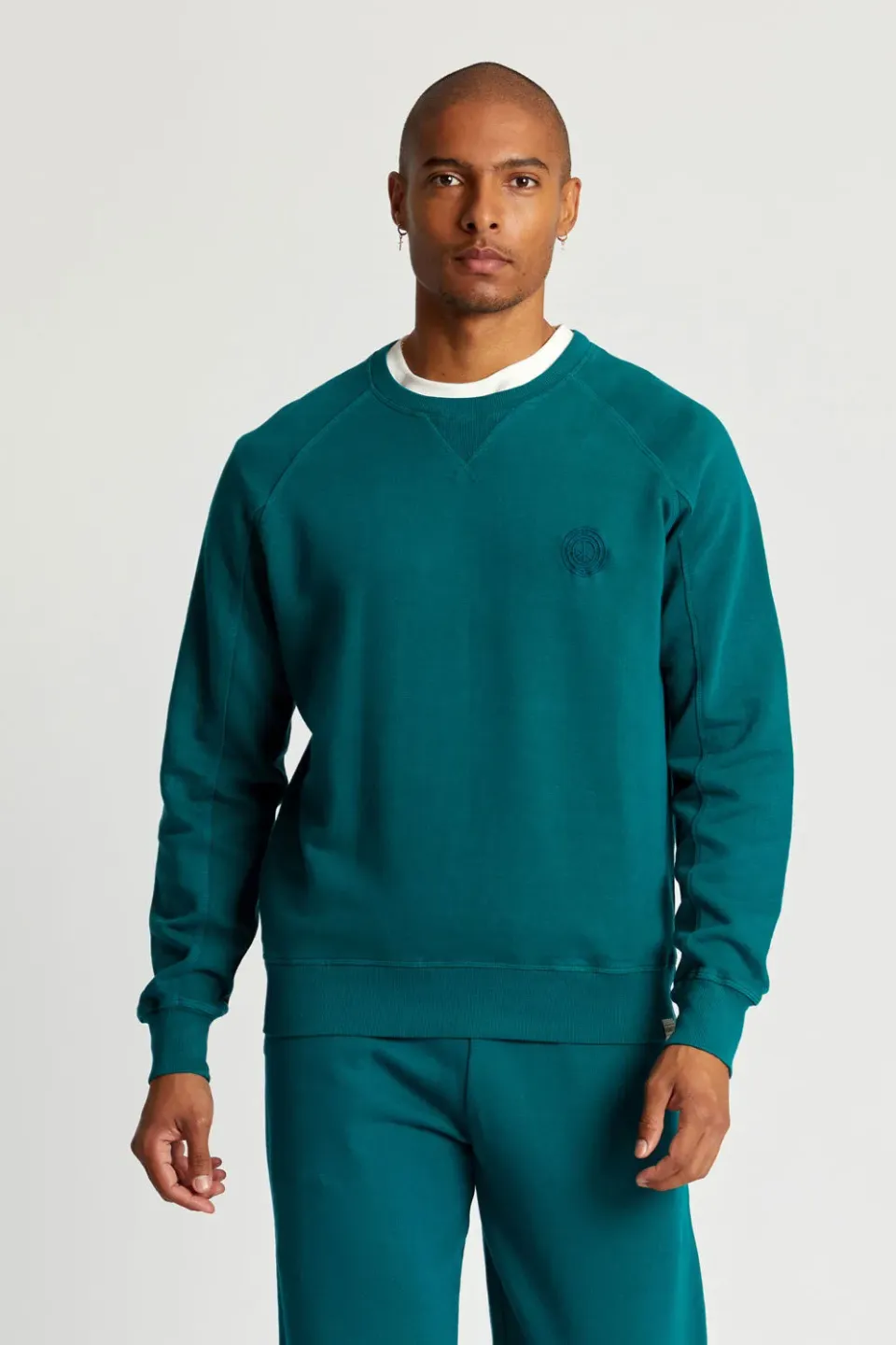 Komodo Anton Sweatshirt Teal Green Bio-Baumwolle