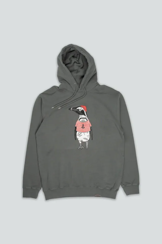Lakor African Penguin Hoodie Urban Chic Bio-Baumwolle
