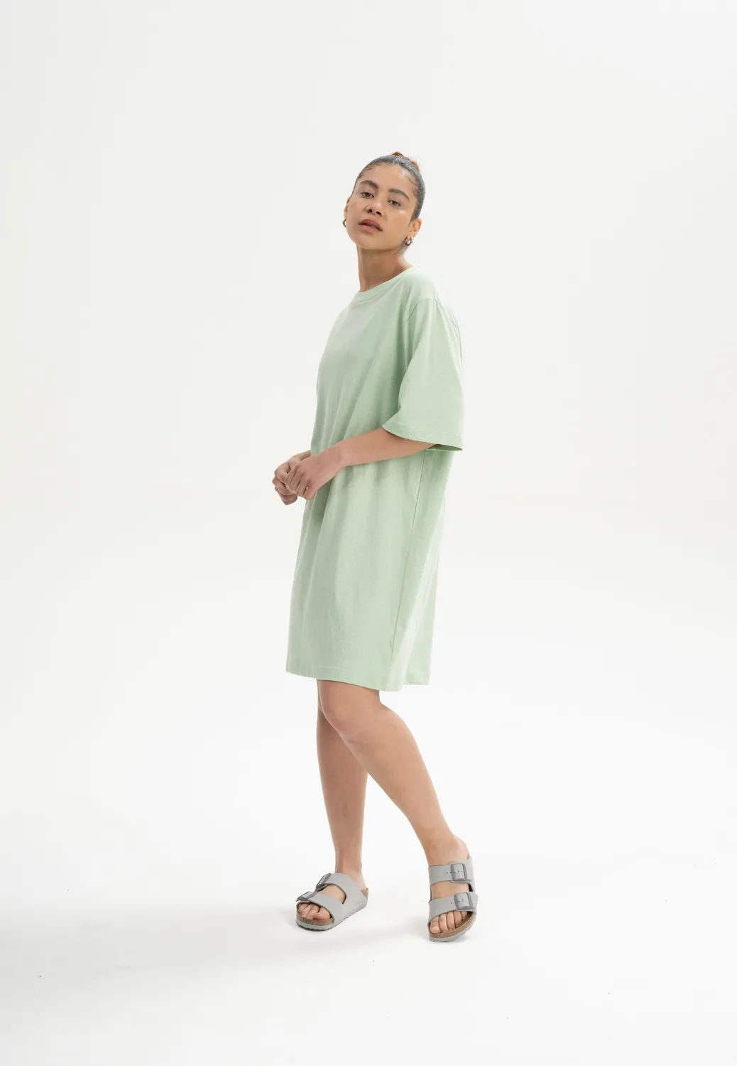 MELA Style BAASU T-Shirt Kleid schwarz oversized Bio-Jersey