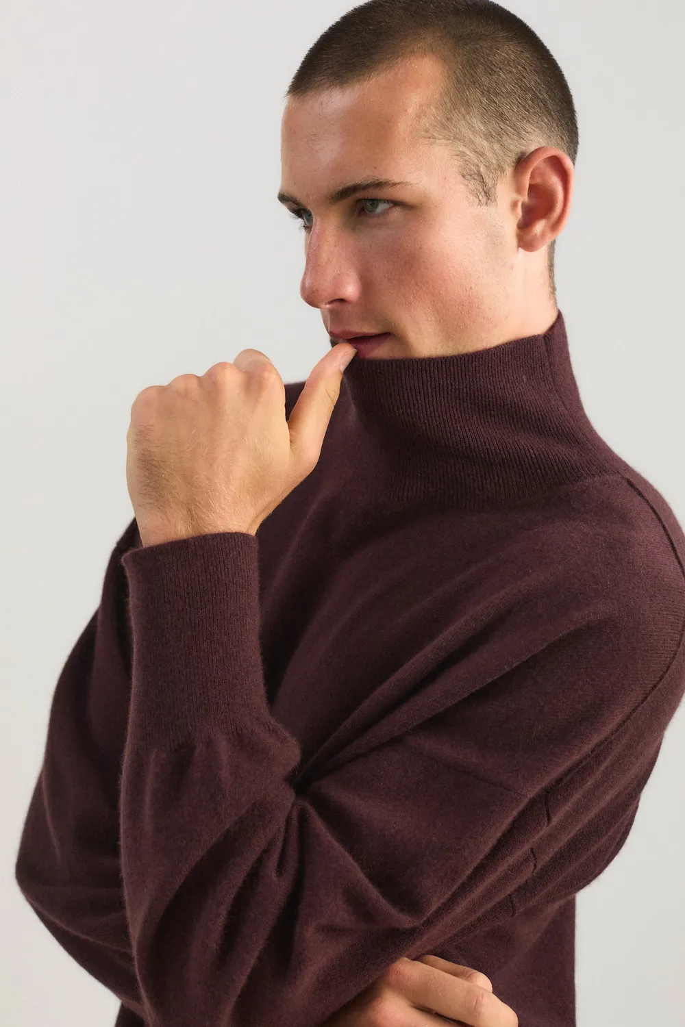 Oyuna Kotto Pullover Carob Rollkragen Kaschmir