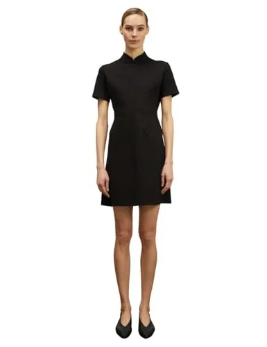 Motivi Milano-Rib Minikleid Stehkragen uni