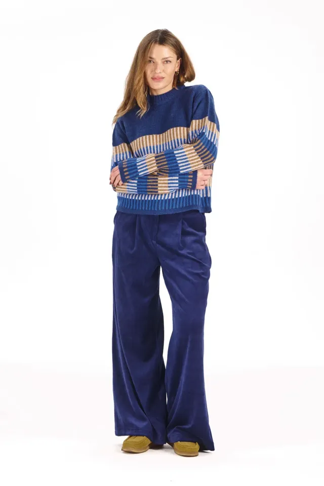 KOMODO SOFIA Hose Damen navy Bio-Samt