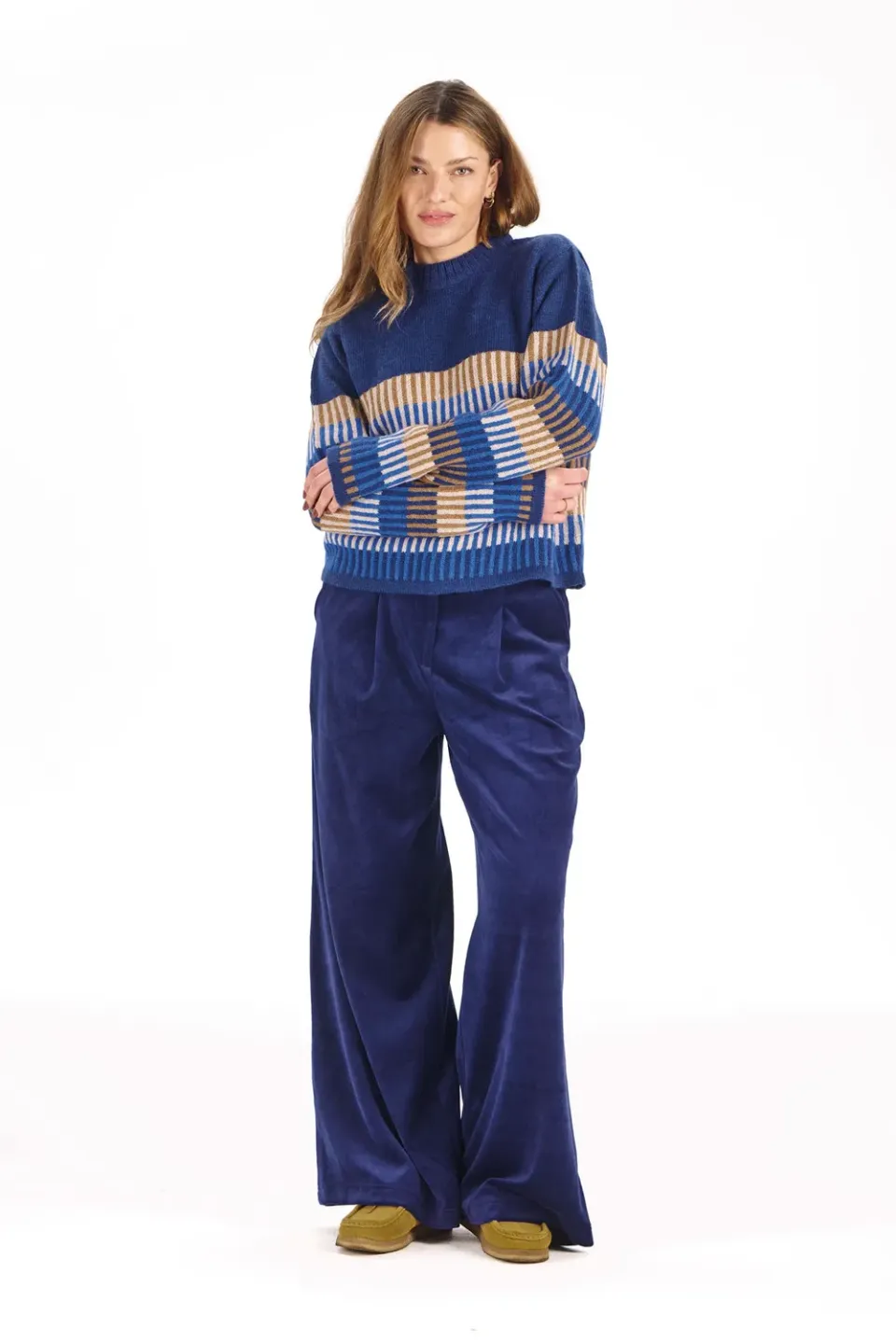 KOMODO SOFIA Hose Damen navy Bio-Samt